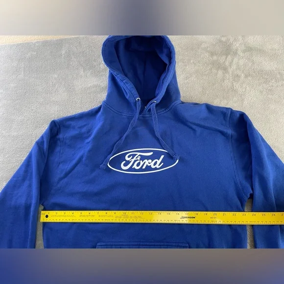 Ford Logo Men's Blue Hoodie Sweater Large - Picture 5 of 9